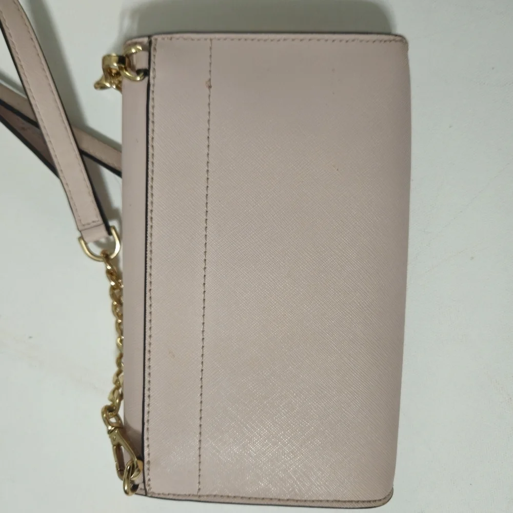 Michael Kors Blush Crossbody Bag with Gold Chain
